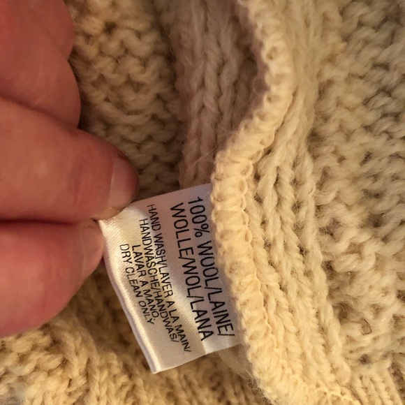 IRISH FISHERMAN KNIT WOOL PULLOVER SWEATER, NEW, S - Picture 11 of 13